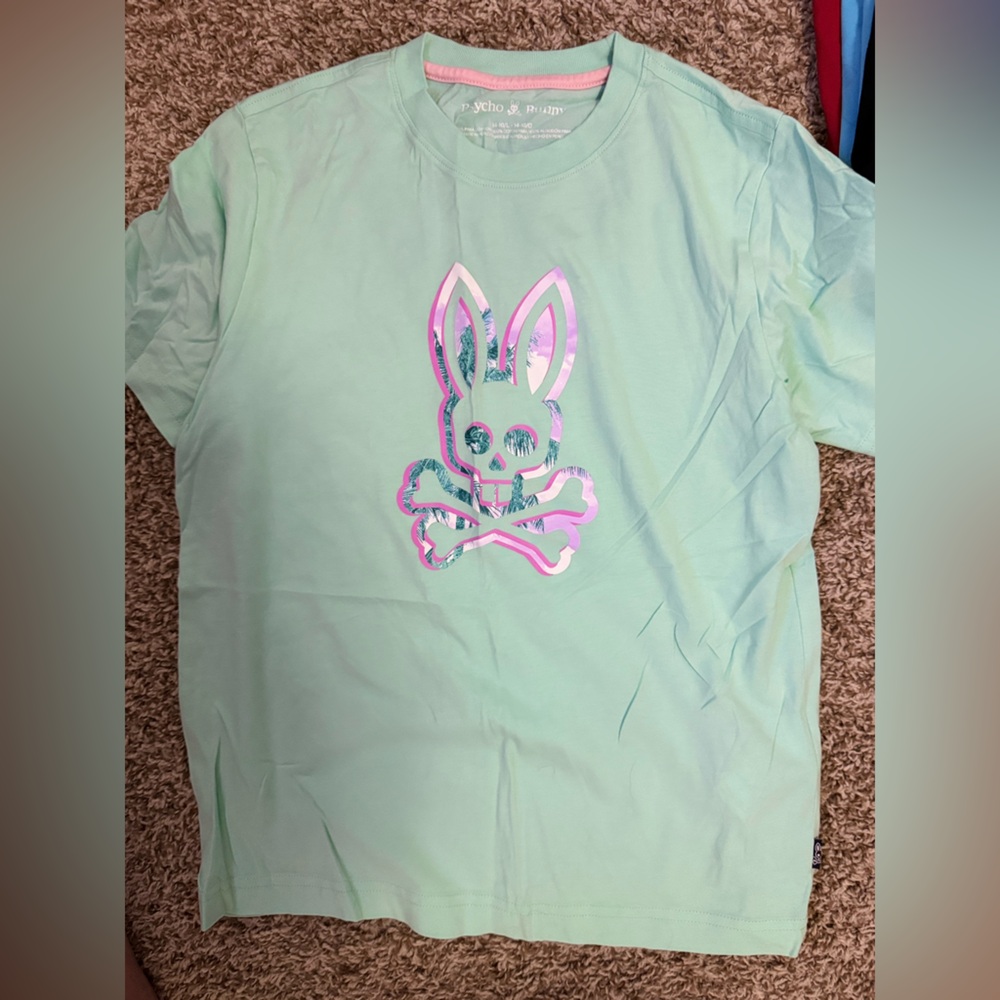 4 Psycho Bunny Kids Shirts Lot of 4! Green/Black/Red/Teal - Picture 13 of 13